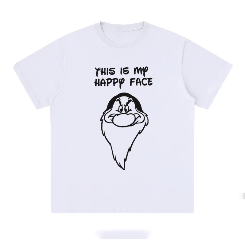 

Happy Face Printed Men's T-Shirt 100% Cotton Oversized Vintage Graphic Tees for Men Women Tops Tees Vintage T Shirt Streetwear