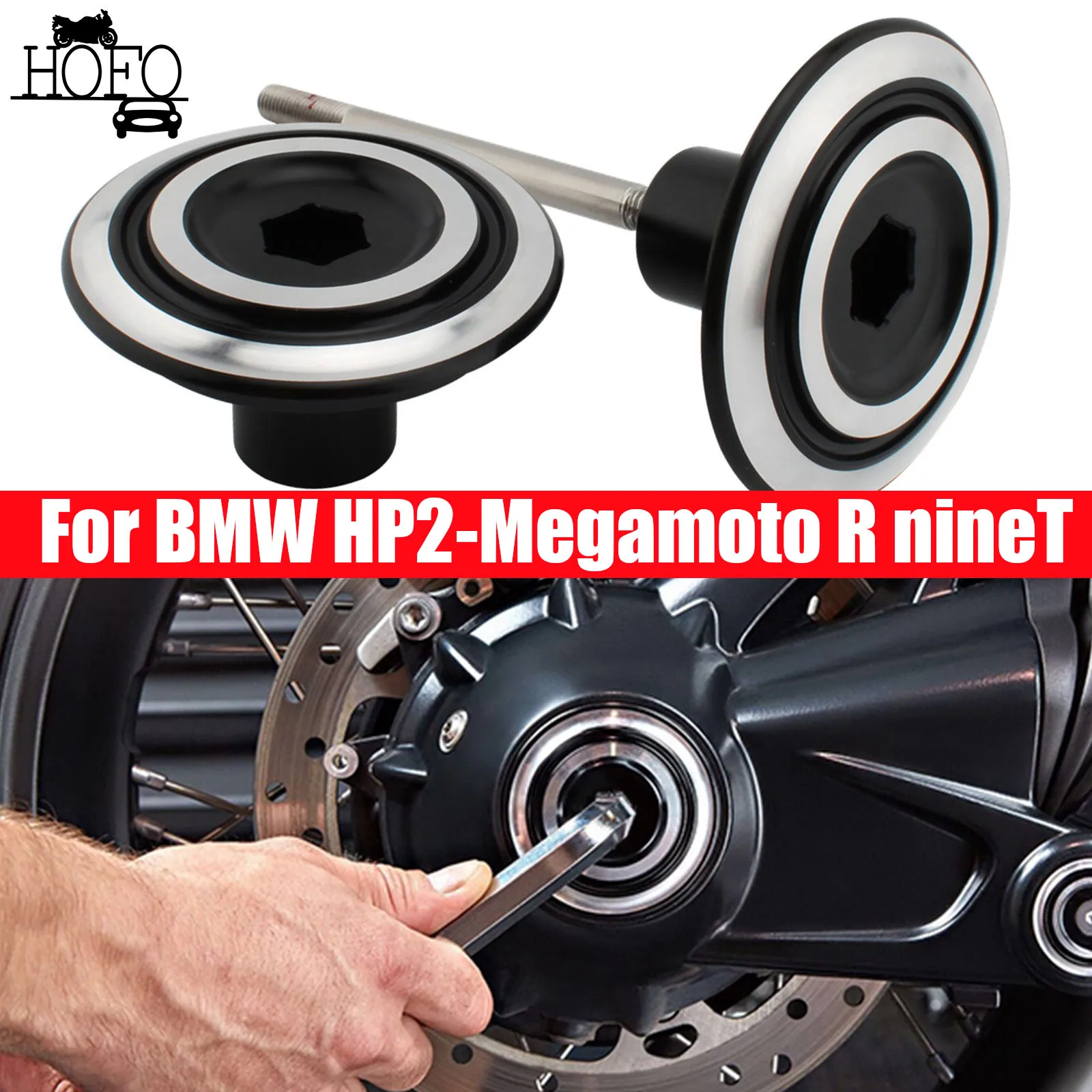 

Motorcycle Rear Axle Cover Wheel Fork Axle Cap For BMW HP2-Megamoto R nineT Replacement Rear Wheel Fork Hole Cover