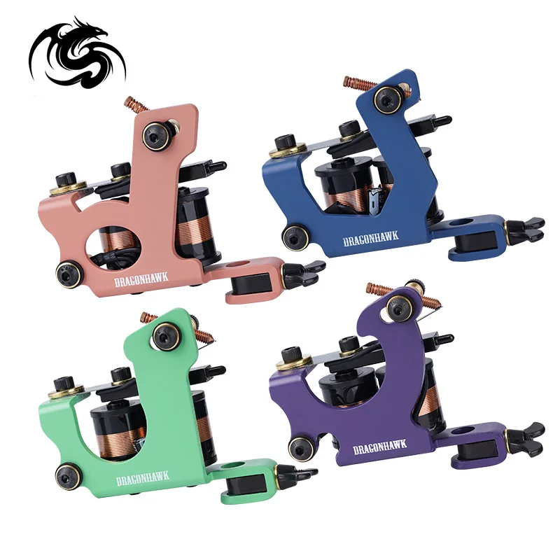 Professional Top Quality Dragonhawk Tattoo Machine Iron Fine Lining Wrap Coils Guns Tattoo Supply