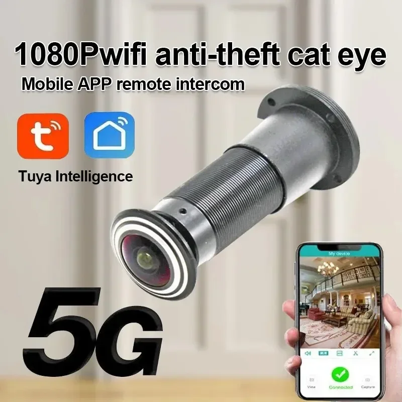 High Quality Wide Angle 180 Degree Bidirectional Voice Cat Eye Intelligent Anti-theft 2025 Wifi Wireless Visual Cat Eye Home Hot