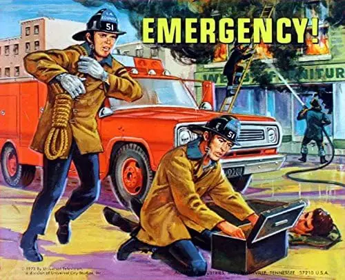 Emergency TV Show Lunchbox Vintage Art 2 x 3 Fridge Magnet Set of 2 Refrigerator Lunch Box Nostalgic Retro