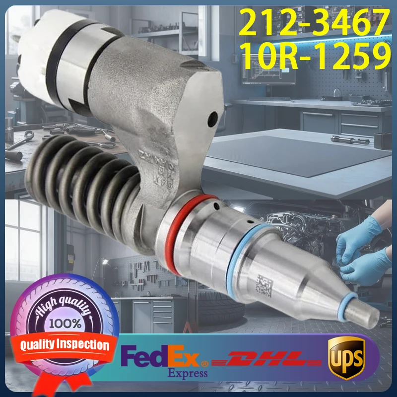 

High Quality Fuel Injector 170-5231 212-3467 10R-1259 Common Rail Injector for Caterpillar CAT Engine C-10 C-12 3176 3196