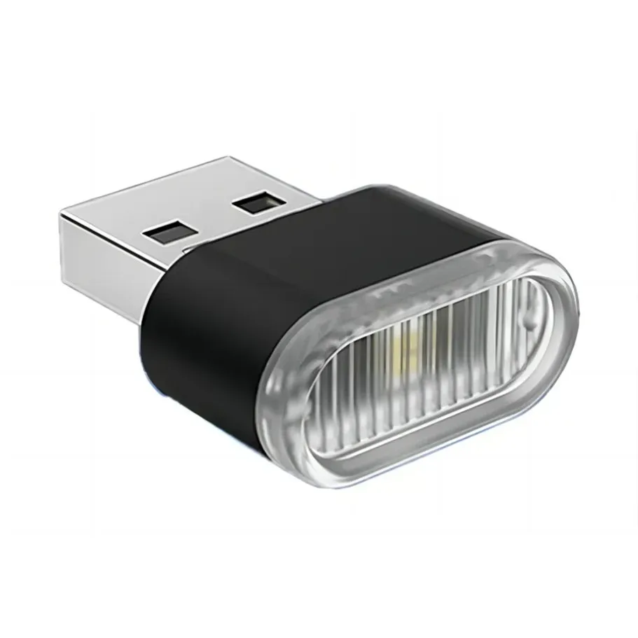 100 Pcs Mini USB LED Atmosphere Lights Car Interior Neon Decorative Lamp Car Emergency Lighting Universal PC Portable Plug Play