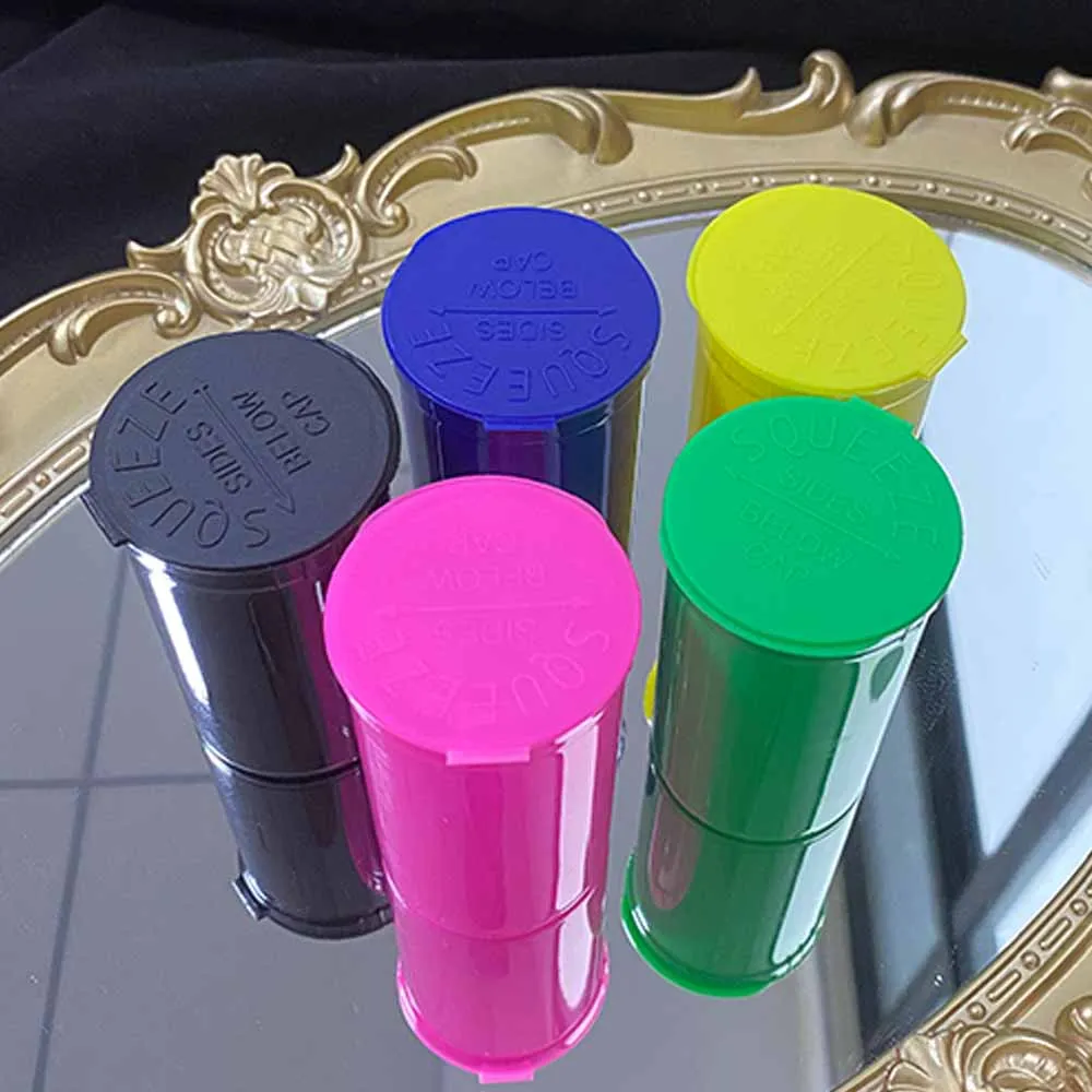 20Pcs Stash Jar 80ml Moisture Proof Squeeze Pop Top Bottle Pill Pot Storage Box Case Spice Jars Container Kitchen Accessories