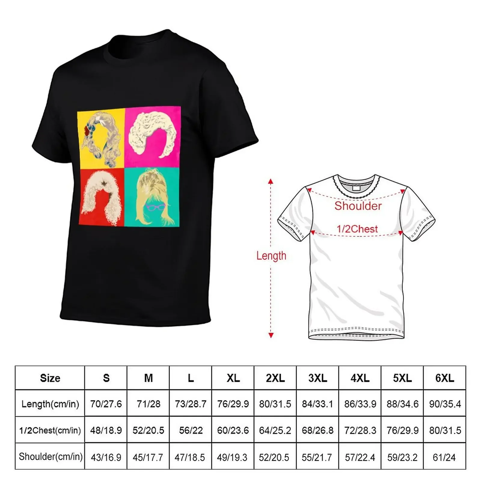 Dolly's Hair: Andy Warhol-Style Eras 4-Panel T-Shirt sweat vintage clothes mens designer t shirt