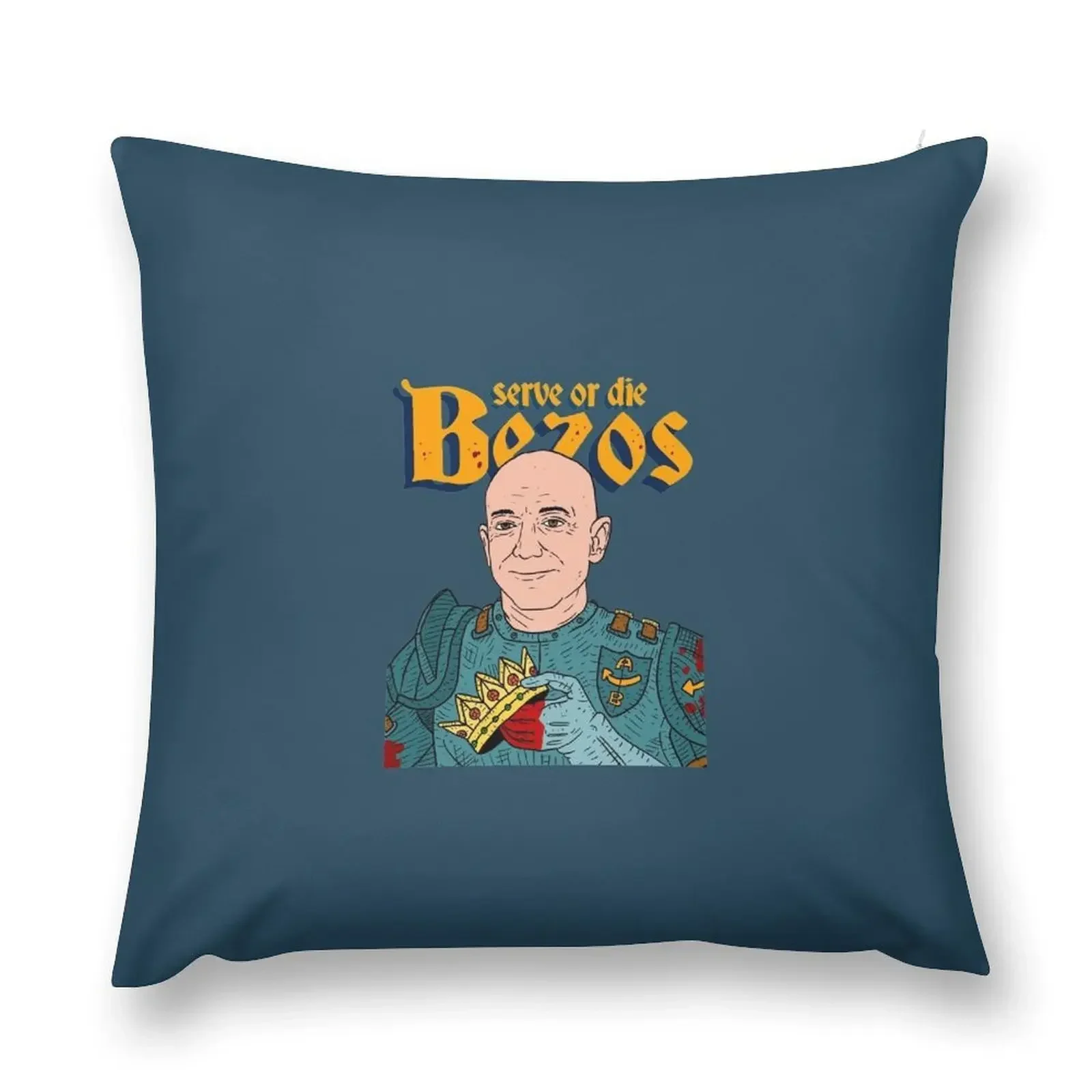 serve king jeff bezos. amazon. Classic Throw Pillow Custom Cushion Pillows Aesthetic Anime pillow