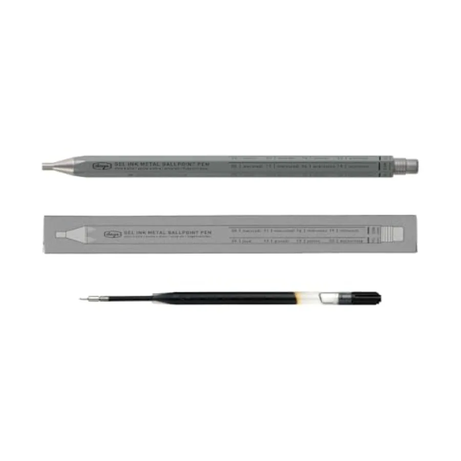 

days Gel Ink Metal Ballpoint Pen - 0.5mm Retractable Ink Retro styling Light Weigh Pen Made in Japan- Perfect for School Office