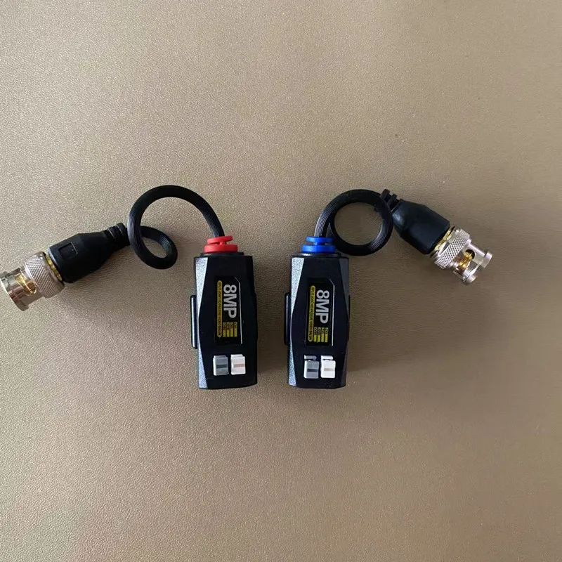 8MP HD Video Balun BNC Transceiver Passive Twisted Pairs For CCTV CVI/TVI/AHD Camera BNC Cat5 CCTV UTP Video Balun