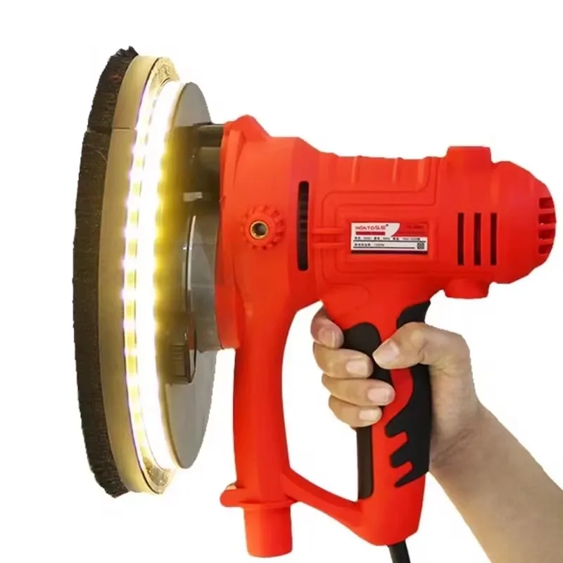Tungfull Handheld Electric Drywall Sander Dust Absorb Wall Grinder LED Lighting Sanding Machine For Gypsum Board Putty Wall