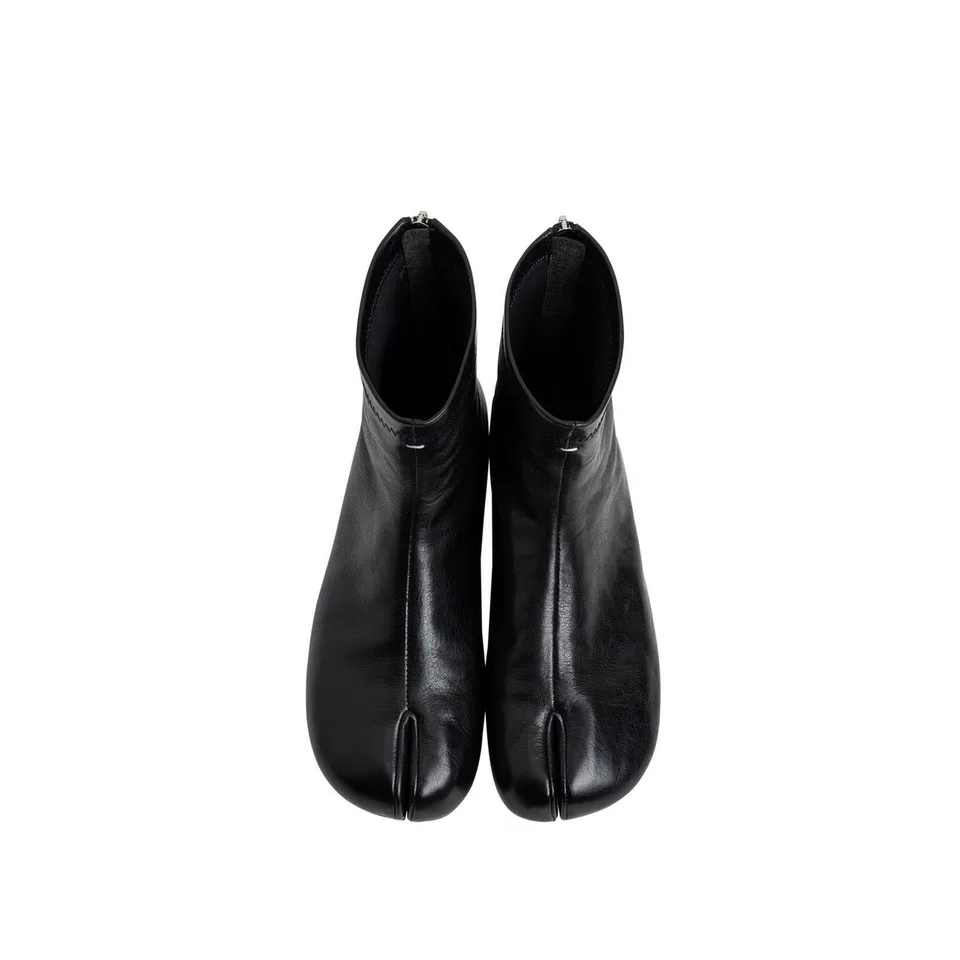 Autumn Winter Split Toe Ankle Boots Back Zipper Internal Height Increase Women Short Boots New Desinger Shoes Zapatos De Mujer