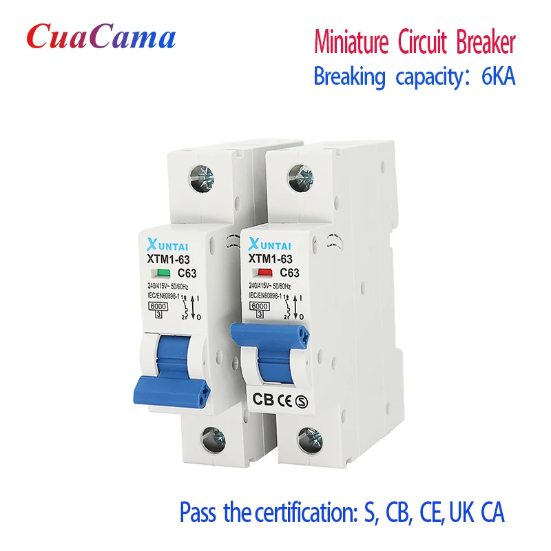 1PCS  Circuit Breaker MCB Miniature Household Air Switch 1P DZ47-63 6KA Electric Brake Overload Protection