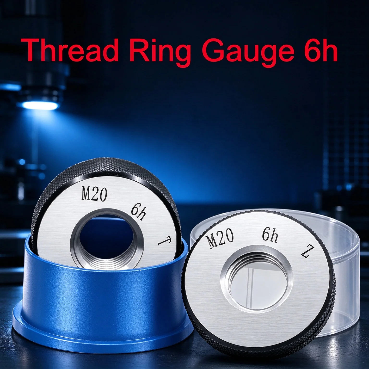 2pcs/set Thread Ring Gauge GO/NO GO Gage Metric Gauge 6h M11 M12 M14 M16 M20 M22 M24 M30 M40 M50 M60 Thread Distance 1.5