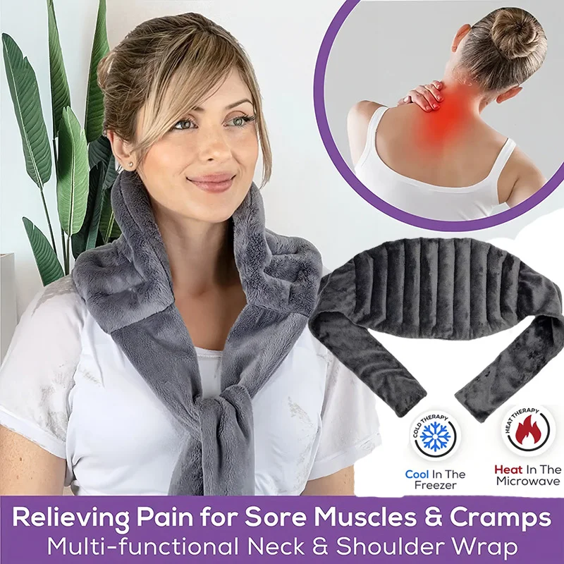 

Extra Large Plush Microwavable Heating Pad Cordless Reusable for Stomach Cramps Back Pain Moist Heat Durable Fast-Heating