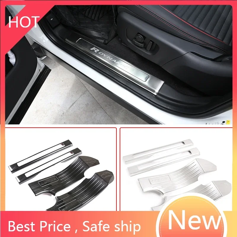 

Stainless Steel Car Door Sill Strip Scuff Plates Protector Cover Trim For Land Rover Discovery Sport 2020 5/7 Seat Car Accessory