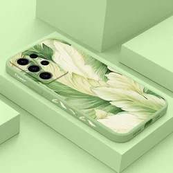 Loose Leaf Phone Case For Samsung Galaxy S25 S24 S23 S22 S21 S20 S10 S10E S9 Ultra Plus FE Note 20 Ultra 10 9 Plus Cover