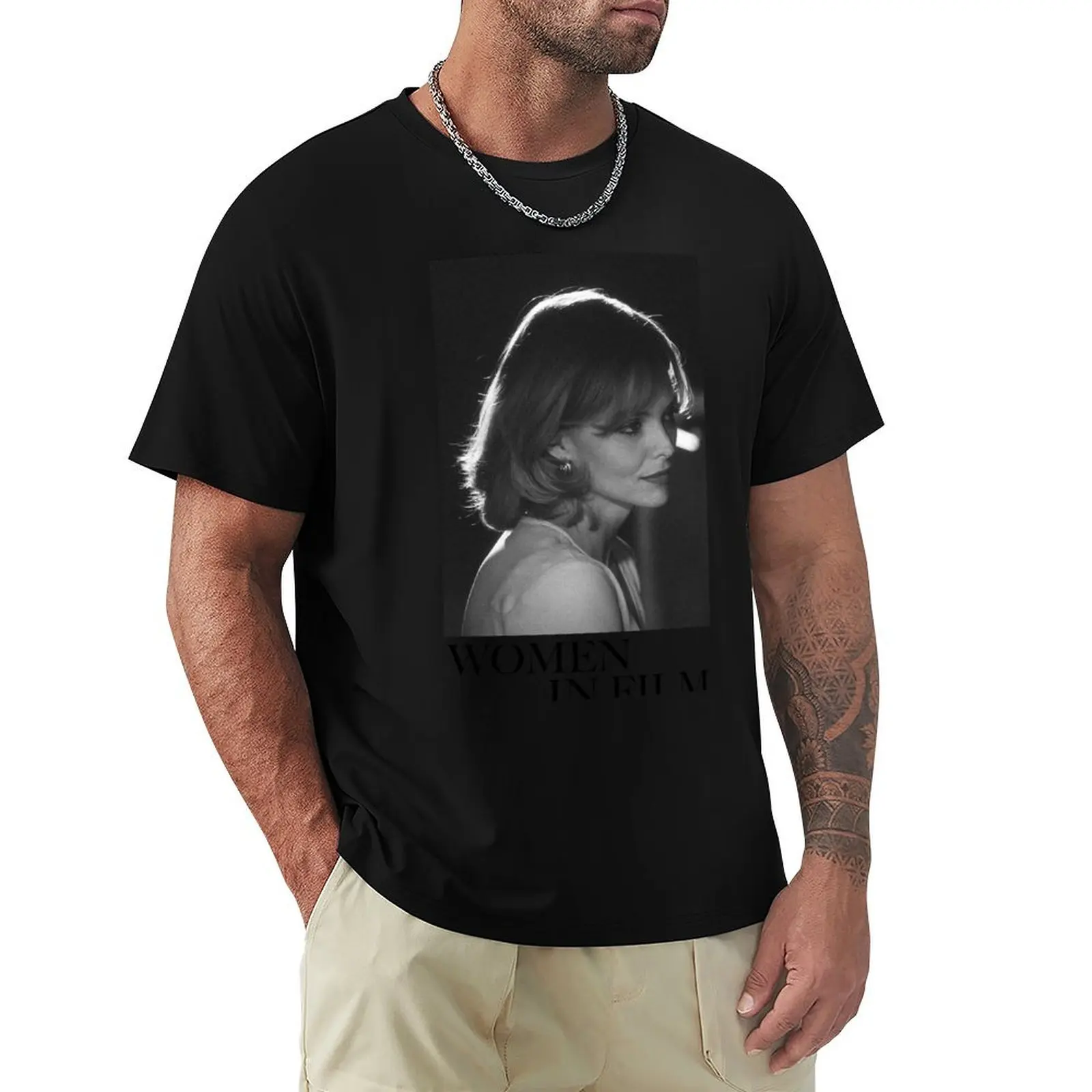 Michelle Pfeiffer - Women In Film Series T-Shirt cotton graphic tees plain tee shirts for men
