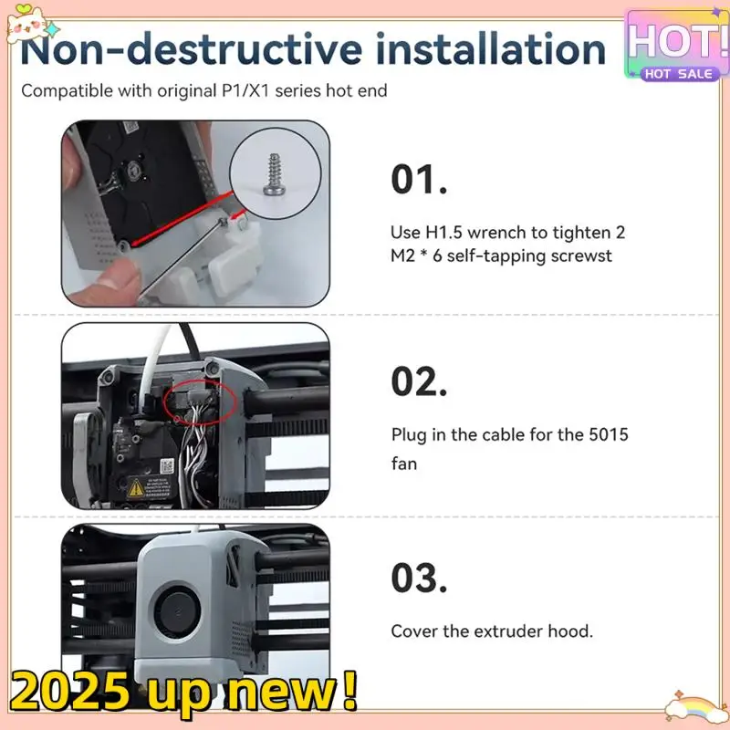 

Classy-Duct Cooling Aids For Bambu Lab X1 P1 Cooling Fan Duct Conveying Pipeline Cooling Auxiliary For Bambu Lab X1 X1C P1P P1S