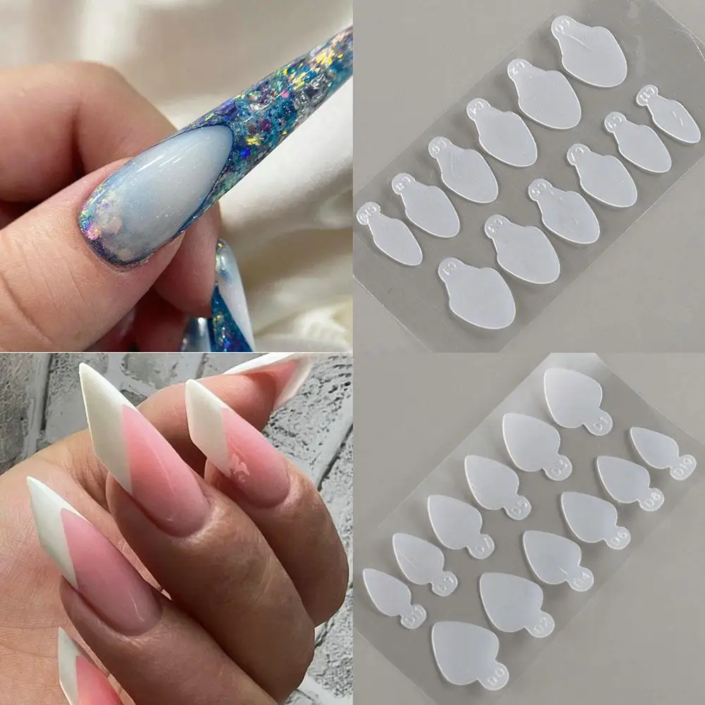 Valse Tips Nail Pad Sticker Snel Bouwen Herbruikbare Valse Druppel Op Nagels In Manische Kleurrijke Nep Water Vorm Perslijnen N G9t6