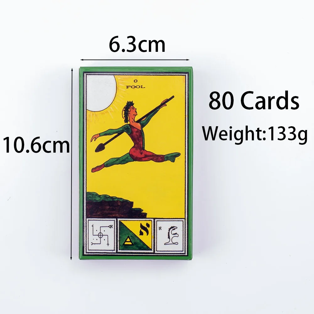80 Uds. Baraja de Tarot de Visiones en inglés edición de adivinación magia Ceremonial 10,6x6,3 cm juegos de mesa
