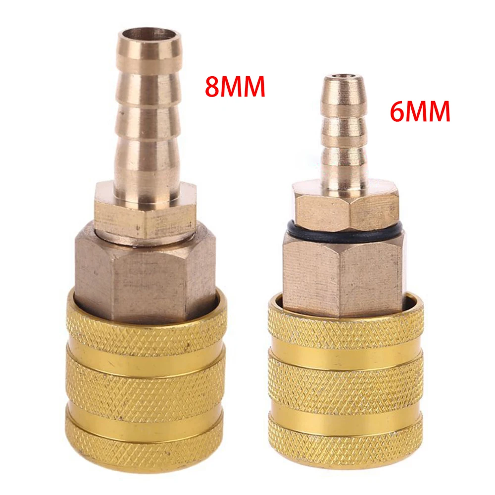 6mm/ 8mm Car Tire Valve Clip Pump Nozzle Clamp Solid Brass Connector Air Chuck Inflator Pump Adapter Hardware Accessories