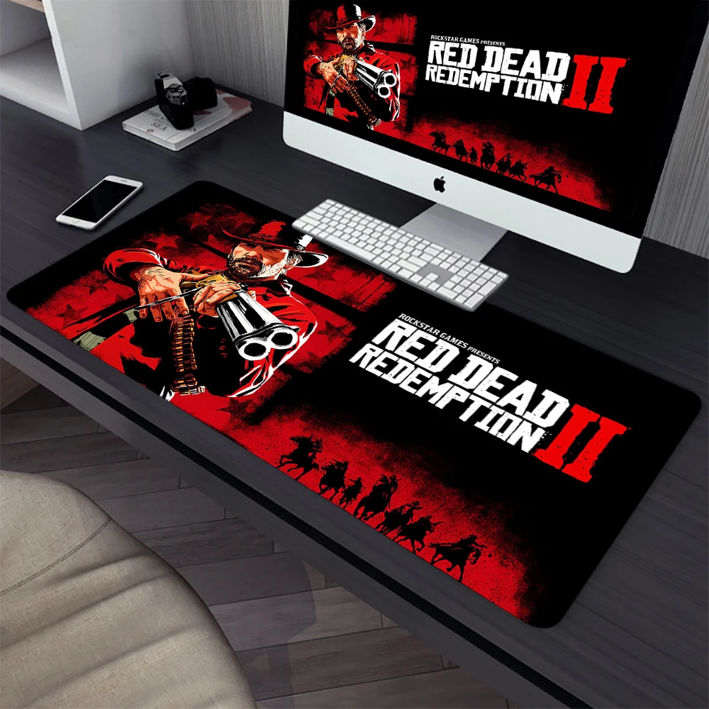 Red Dead Redemption Large Gaming Mouse Pad Computer Mousepad PC Gamer Laptop Mouse Mat Office Mausepad XXL Keyboard Mat Desk Pad