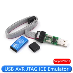 USB AVR JTAG ICE Emulator USB Programmer Metal Case + Over-Current Protection + Wide Voltage Range
