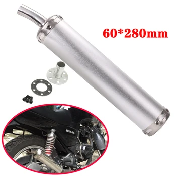 20mm Motorcycle Exhaust Muffler Pipe System For 2 Stroke 50-250CC Motorbike Street Dirt Bike Pipe Muffler Racing