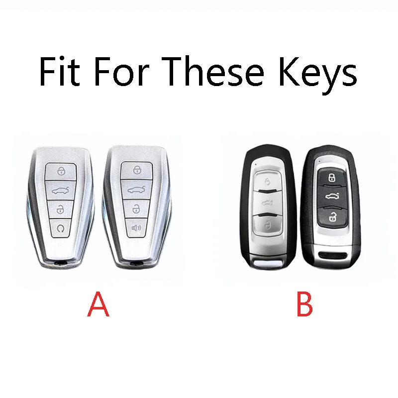 Zinc Alloy Car Key Cover Case Shell For Geely Coolray X6 Geometry C Emgrand Global Kulrey Hawk GX7 Okavango Auto Key Accessories