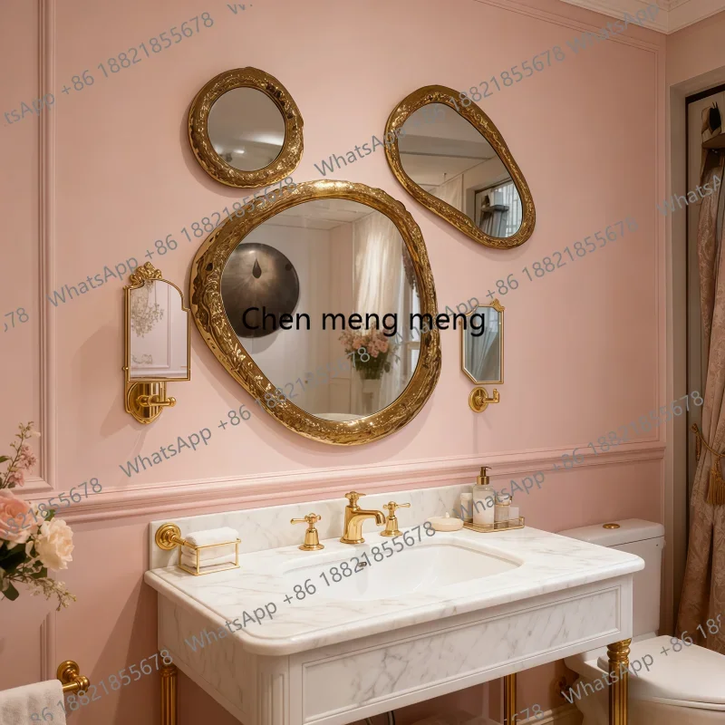 F150 Gold border metal stainless steel office hotel living room bedroom villa Restaurant store background wall wall decoration