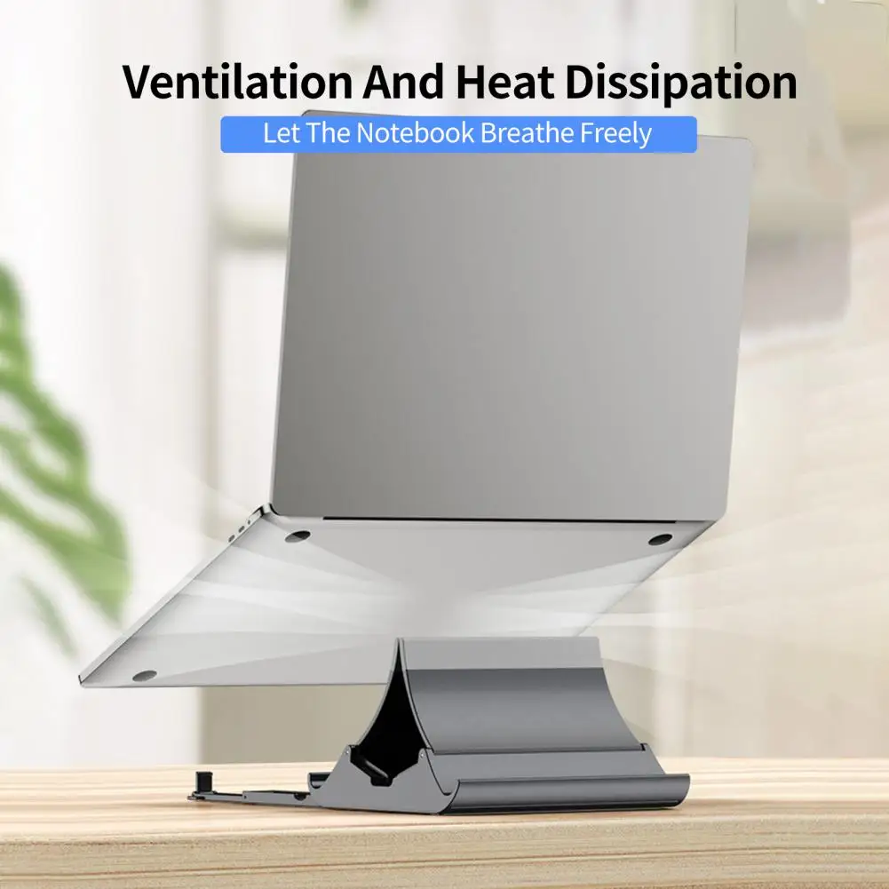 Подставка для ноутбука, универсальная нескользящая, эффективная, рассеивающая тепло, растягивающаяся вертикальная настольная подставка для ноутбука для офиса