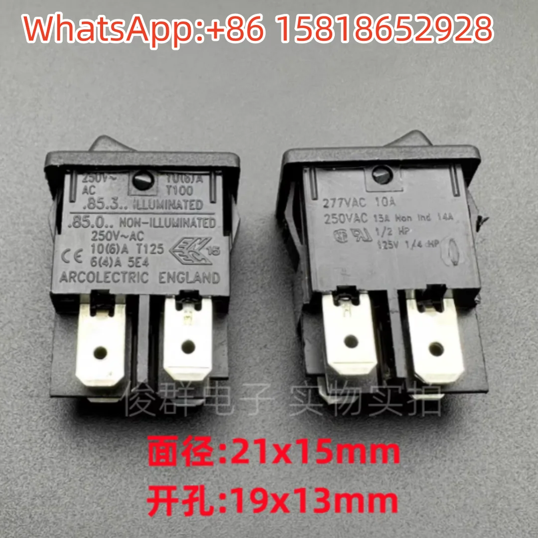 5 Buah Sakelar Rocker Daya Arcolectric Inggris Sakelar Tipe Perahu 4 Pin 2 Gigi Tombol 10A Arus Tinggi