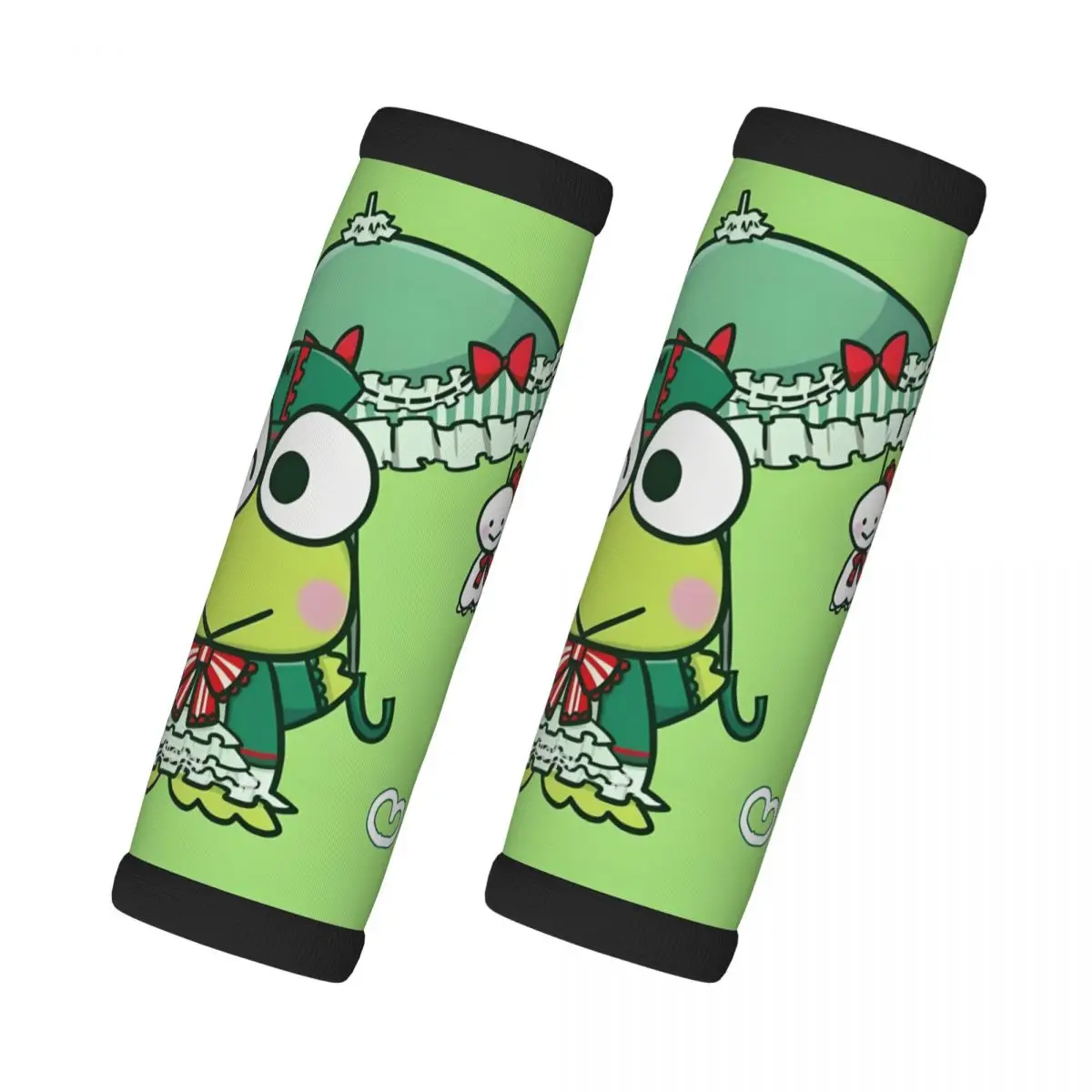 

Custom Cute Kerokero Keroppi 2 Pcs Luggage Handle Wrap Soft Grip Handle Cover Handle Grip Neoprene Luggage For Car Interiors