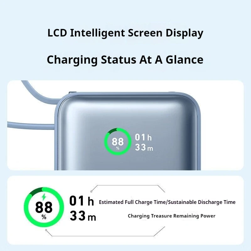 ANKER Nano 10000mAh Power Bank 30W PD Fast Charge With Type C Cable Portable External Battery Mobile PowerBank For iPhone16