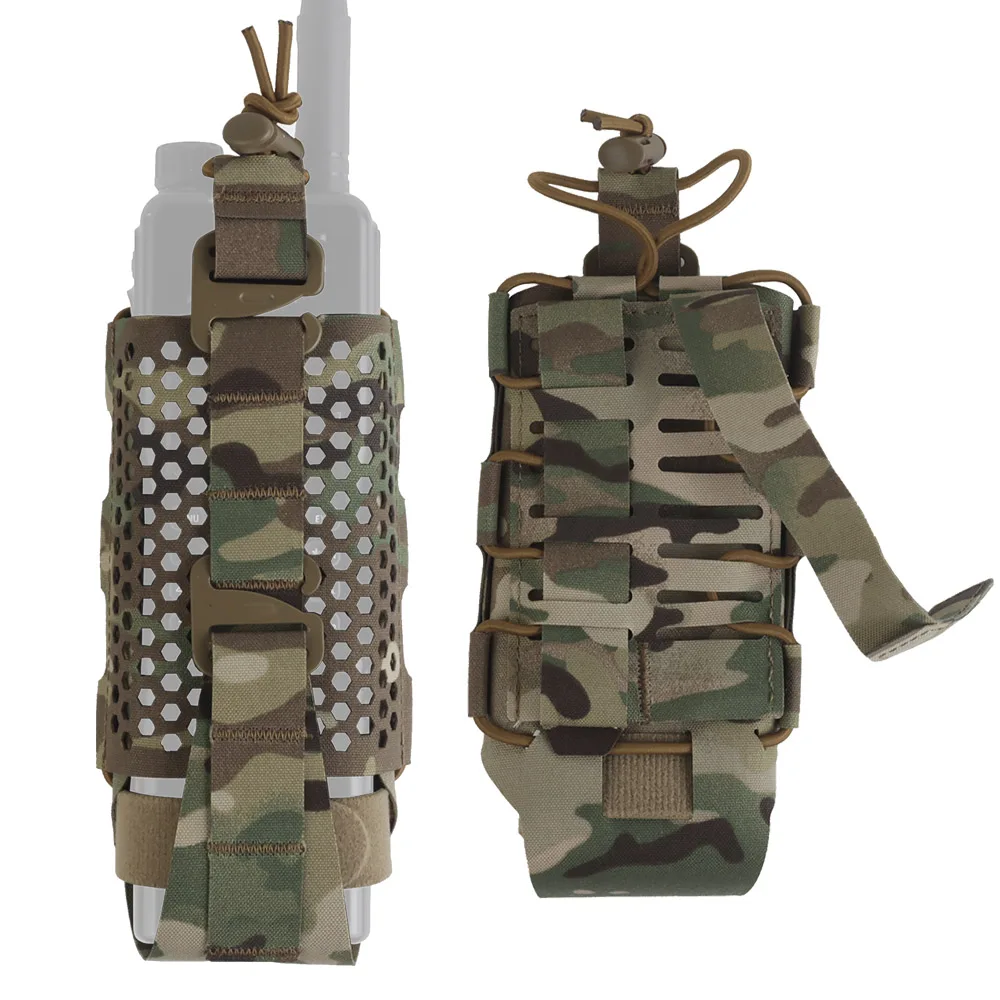 

Tactical MOLLE Radio Pouch Mesh Universal Outdoor Hunting Walkie Talkie Holder Adjustable Airsoft Vest Plate Carrier Carry Gear