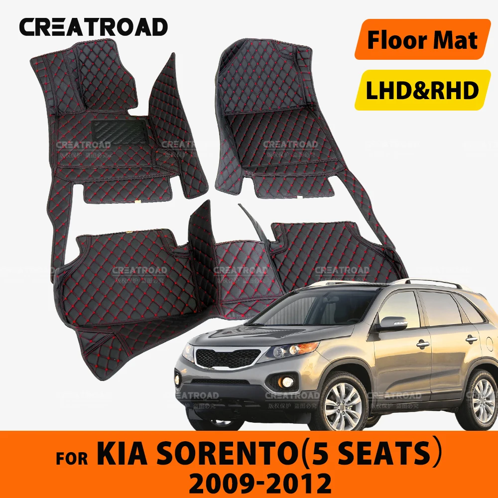 

CREATROAD для Kia Sorento (5 мест) 2009-2012 автомобильные коврики Customauto подушечки для ног автомобильный ковер чехол аксессуары для интерьера