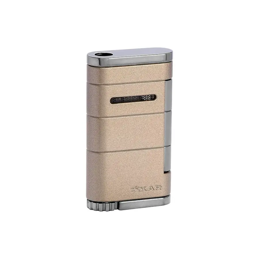 

Allume Single Jet Flame Cigar Lighter, Durable Body, Fuel Gauge, Sandstone