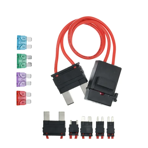 10/15/20/30/40A 32V ACC Large Size Standard Mini Micro2 Automotive Non-Destructive Power Taking Fuse Box ATM Blade Fuse Extender