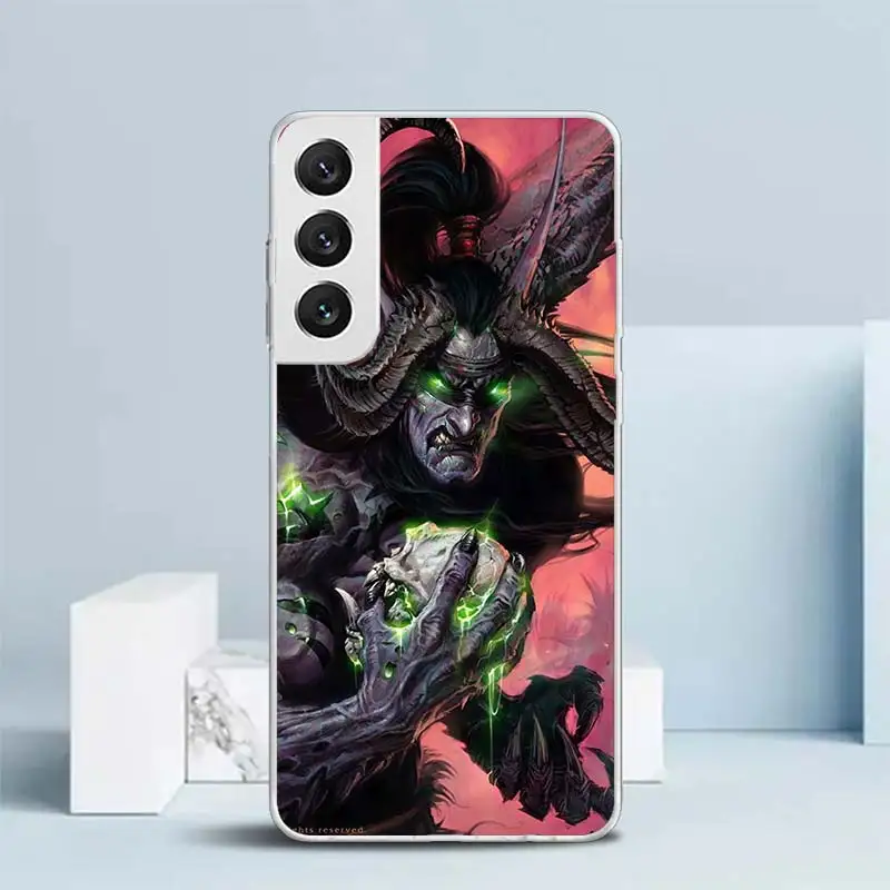 W-World Of W-Warcraft W-Wow Soft Cover for Samsung Galaxy S23 S22 S21 Ultra S20 FE S10 Plus Print Phone Case S10E S9 S8 + Patter