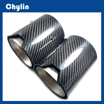 1 piece car carbon exhaust tip for BMW M2 M3 M3 F80 M4 F82 f0 exhaust pipe modified carbon fiber tailpipe exhaust system nozzle