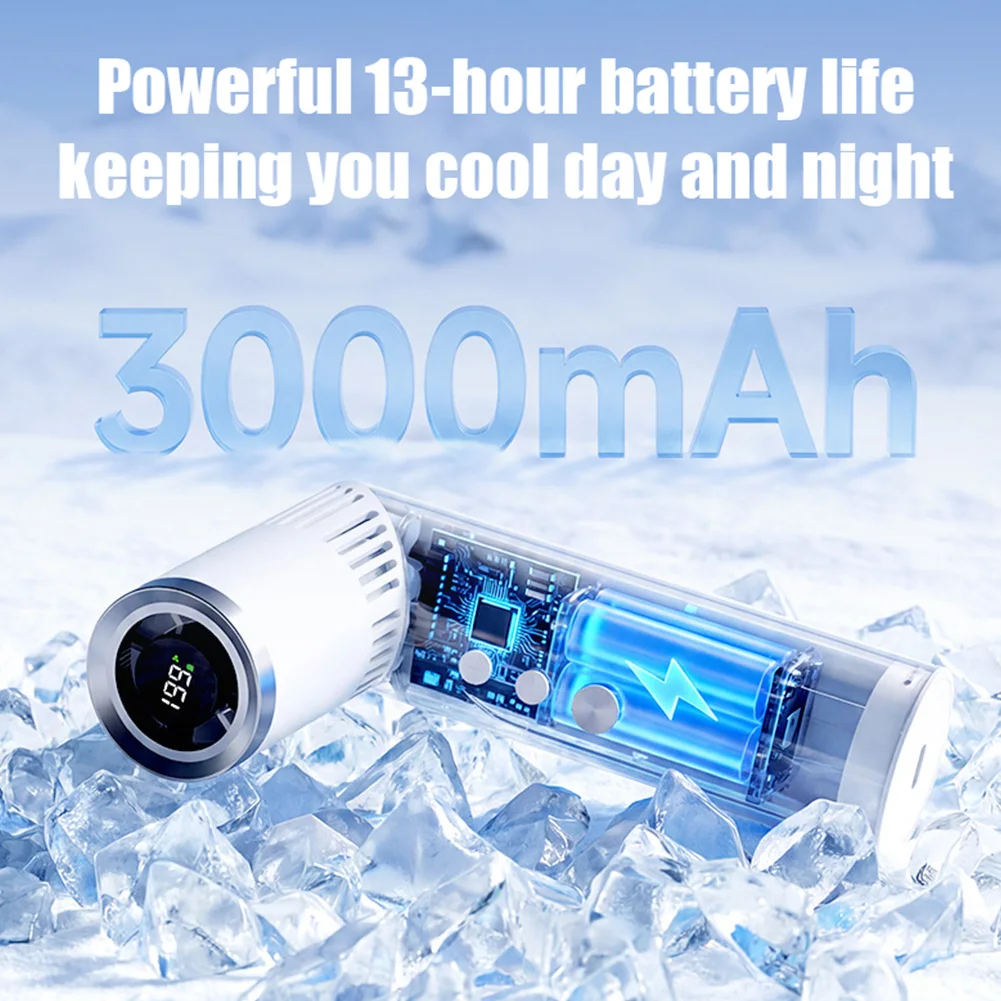 Mini Handheld Fan 20000 RPM Brushless Motor 100High Speeds Speed ​Fan Digital Display With Lighting For Travel Outdoor Camping view 4