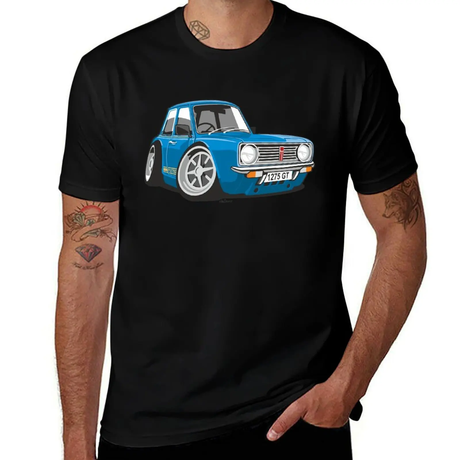 

Mini Clubman 1275GT caricature blue T-Shirt summer clothes vintage anime shirt vintage graphic tee plain t shirts men