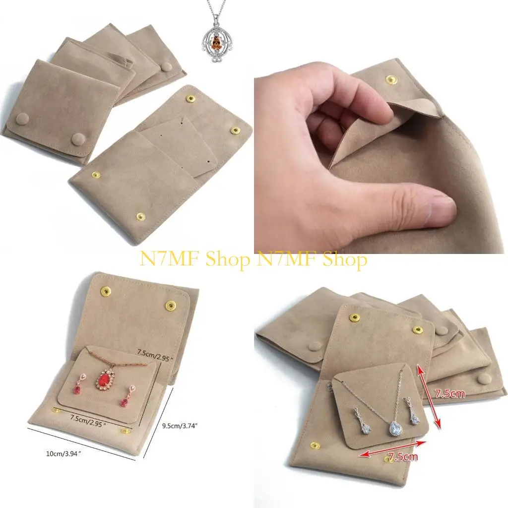 

N7MF Jewelery Bag Fabric Jewelry with Button Gift Packaging Bags