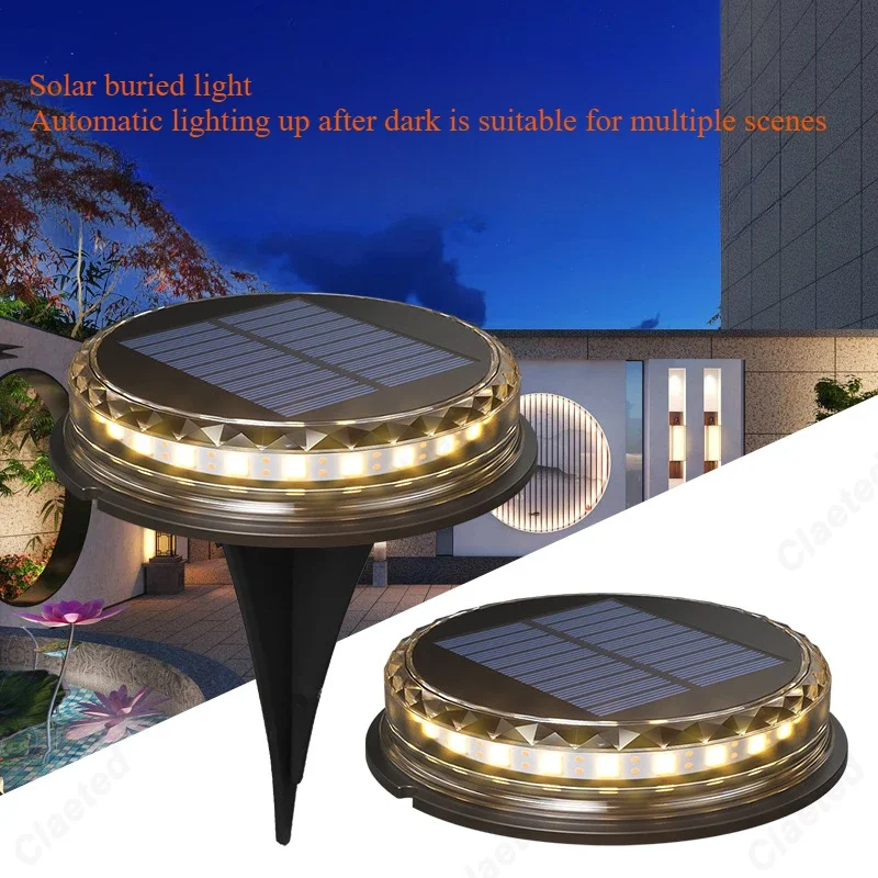 Luz LED subterránea Solar creativa para exteriores, impermeable, para el hogar, jardín, césped, paisaje, enchufe, iluminación de ambiente