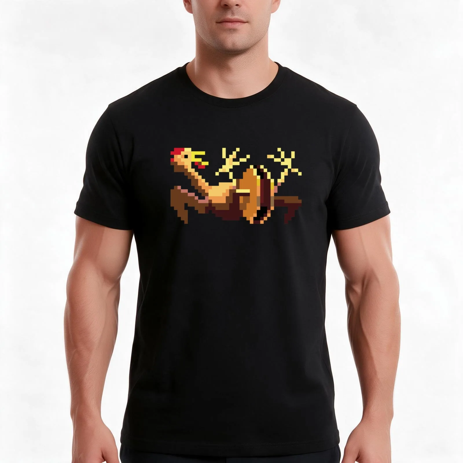 A RUBBER CHICKEN WITH A PULLEY IN THE MIDDLE T-Shirt Summer Casual Cotton Tee Oversized Streetwear Tops Vintage Graphic Print