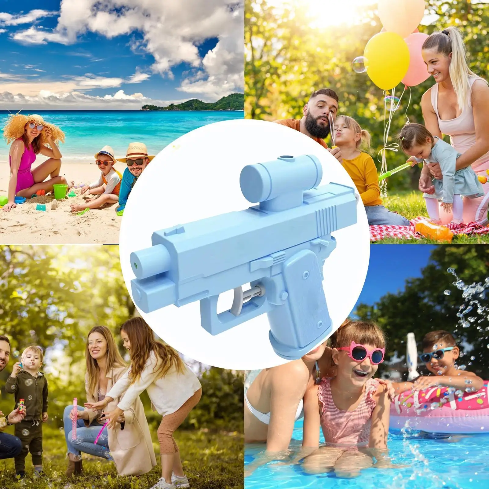 Outdoor Portable Double-sided Reverse Water Guns Prank Reverse Water Spray Toy Creative Gift Tool Interactive Summer Hot Weather