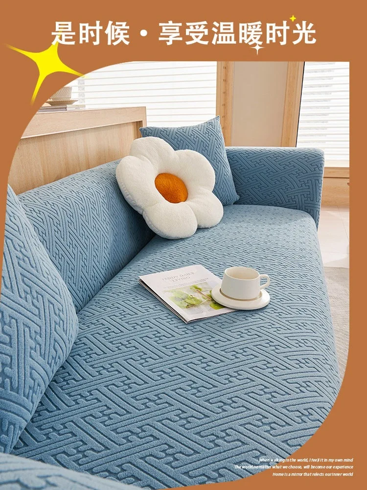 Solid Stretch Sofa Cover Sectional Modular Sofas Full Slipcover Multi-Size Seat Widths Removable Living Room Furniture Protector