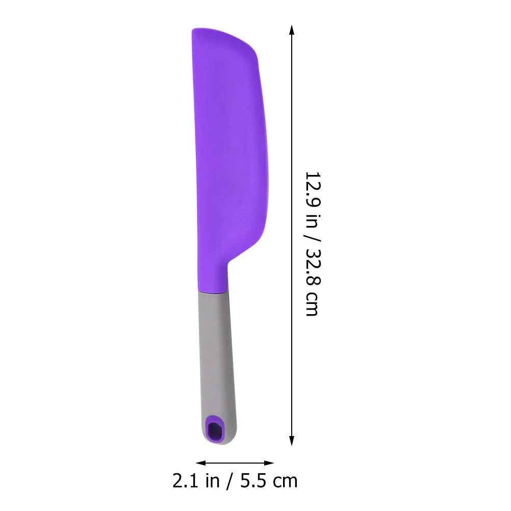 Heavy Duty Silicone Spatula for Home Professional Baking Mixing Scraping Cream Jam Butter DIY Cake Supplies Tail Hang Purple