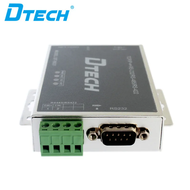 Последовательный порт DTECH RS232 RS485 Преобразование серверного преобразователя RS422 в Ethernet Поддержка протокола TCP/IP/Telnet/Modbus