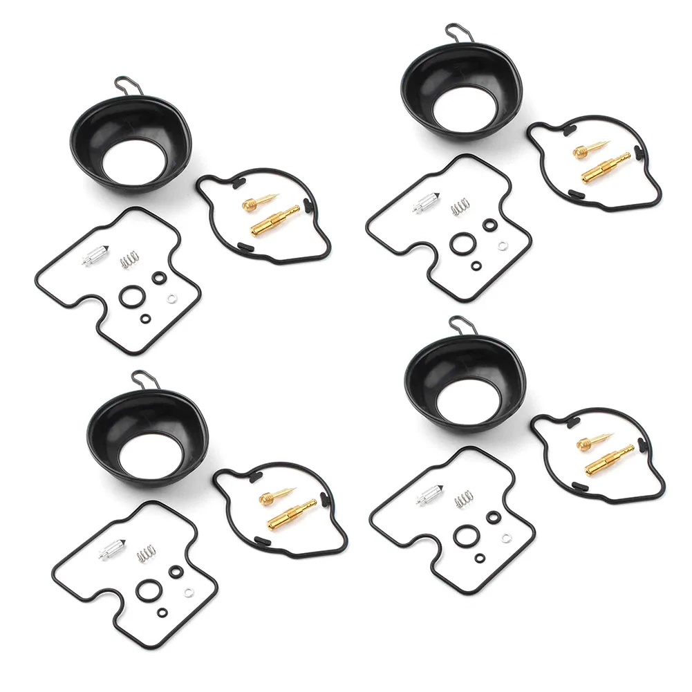 4Sets Motorbike Rubber Carburetor Card Rebuild Kit Diaphragm  For Honda VFR750F 1994 1995 1996 1997