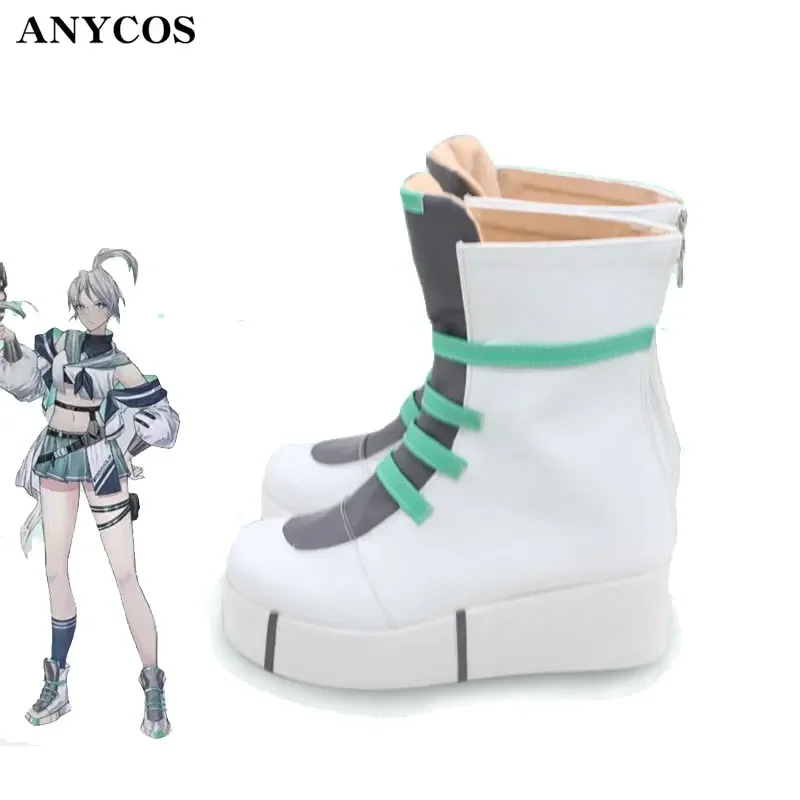 Jett Scarpe Cosplay Gioco VALORANT Puntelli Cosplay Scarpe in pelle PU Stivali di carnevale di Halloween Realizzati su misura